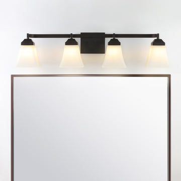 Staunton Iron/Glass Modern Cottage LED Vanity Light